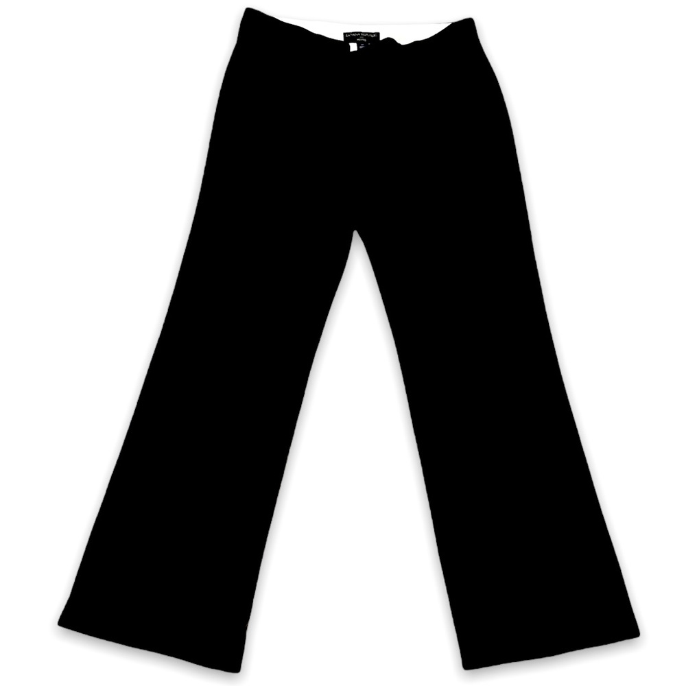 EUC Banana Republic 6S Black lined slacks with light dotted pinstripes